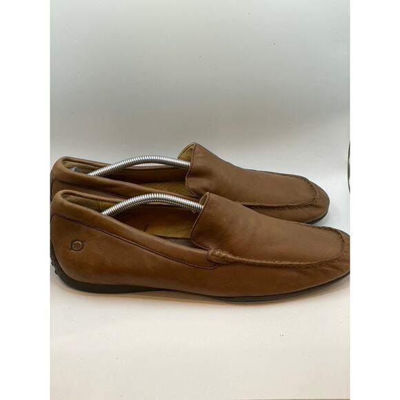 BORN Men's Brown Leather Slip-On Lightweight Casual Loafers SZ 12 - Picture 1 of 12